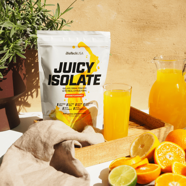 Juicy Isolate fehérjeitalpor narancs - 500 g
