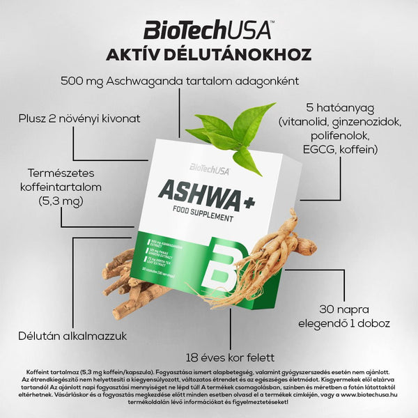 Ashwa+ 30 db kapszula - BioTechUSA – BioTechUSA Hungary