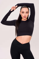 SEAMLESS LONG - SLEEVE CROP Női hosszú ujjú felső - BioTechUSA Hungary