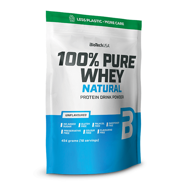 100% Pure Whey Natural tejsavófehérje-koncentrátum italpor - 454 g