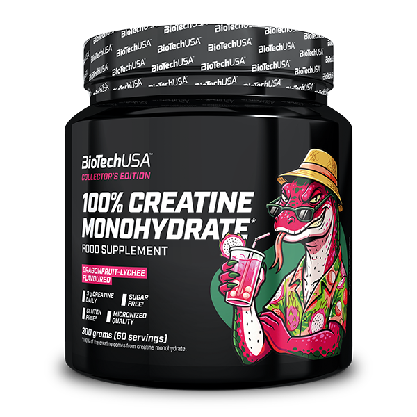 100% Creatine Monohydrate - 300 g Sárkánygyümölcs-licsi