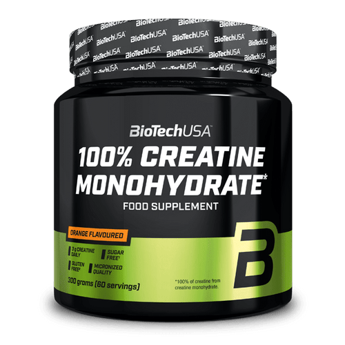 BioTechUSA 100% Creatine Monohydrate - 300 g ízesített