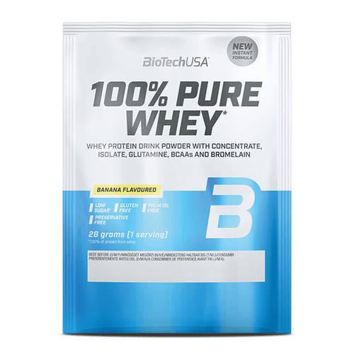 100% Pure Whey tejsavó fehérjepor - 28 g - BioTechUSA Hungary