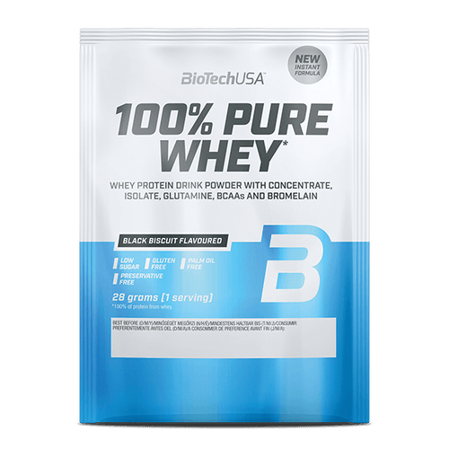 100% Pure Whey tejsavó fehérjepor - 28 g - BioTechUSA Hungary