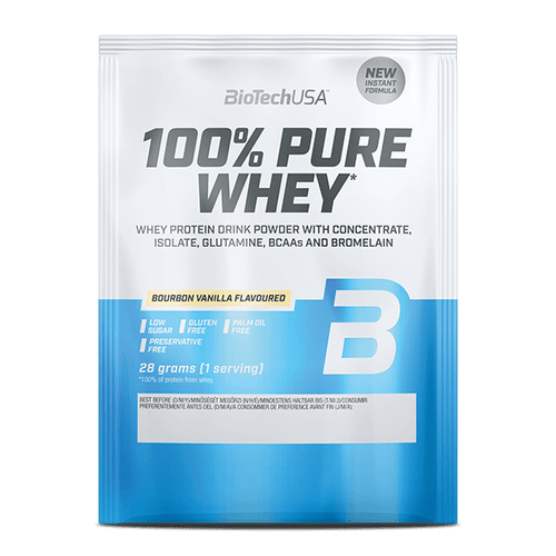 100% Pure Whey tejsavó fehérjepor - 28 g - BioTechUSA Hungary