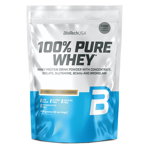 100% Pure Whey tejsavó fehérjepor - 454 g - BioTechUSA Hungary
