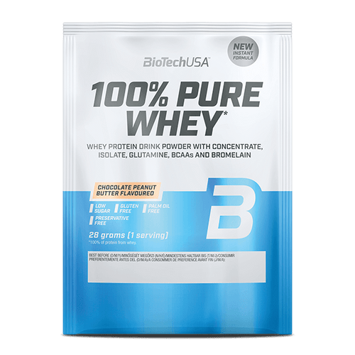 100% Pure Whey tejsavó fehérjepor - 28 g - BioTechUSA Hungary