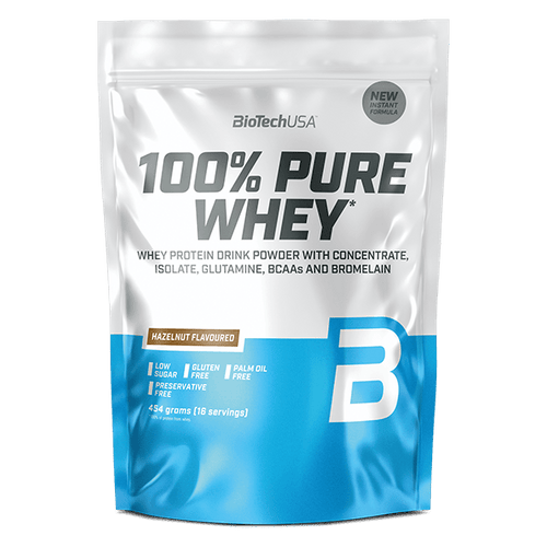100% Pure Whey tejsavó fehérjepor - 454 g - BioTechUSA Hungary