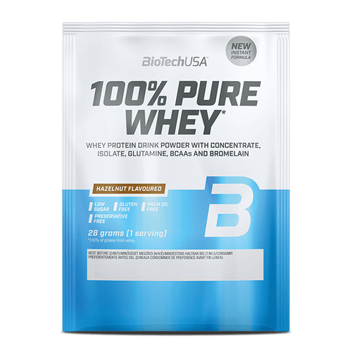 100% Pure Whey tejsavó fehérjepor - 28 g - BioTechUSA Hungary