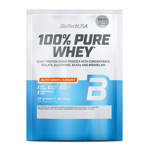 100% Pure Whey tejsavó fehérjepor - 28 g - BioTechUSA Hungary