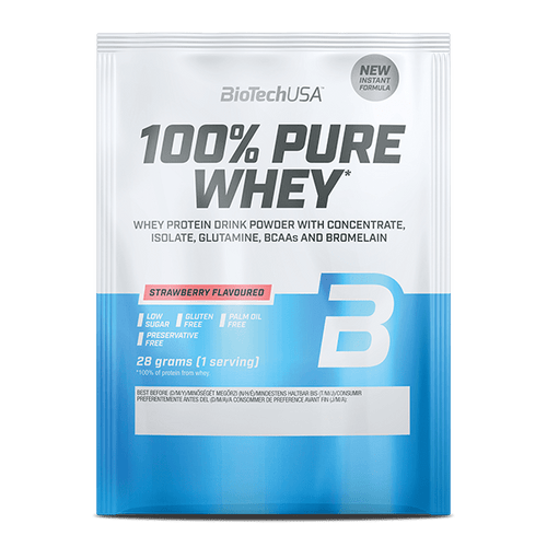 100% Pure Whey tejsavó fehérjepor - 28 g - BioTechUSA Hungary