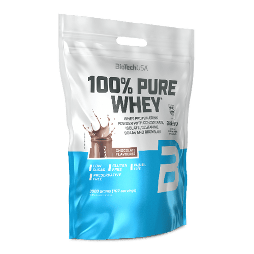100% Pure Whey tejsavó fehérjepor - 3000 g - BioTechUSA Hungary