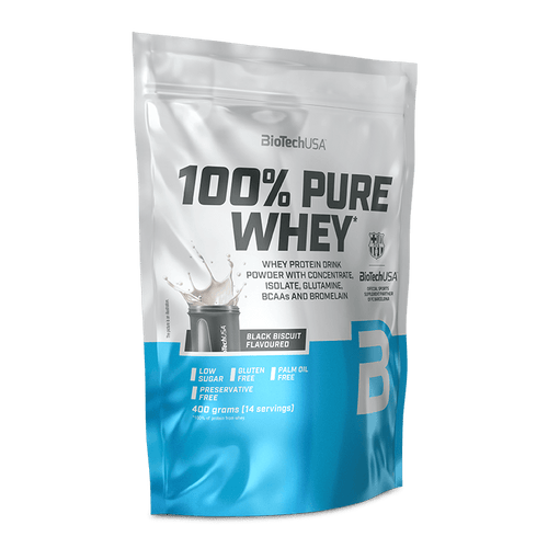 100% Pure Whey tejsavó fehérjepor - 400 g - BioTechUSA Hungary
