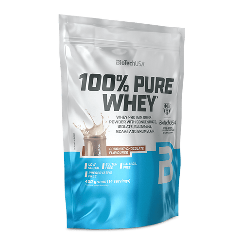 100% Pure Whey tejsavó fehérjepor - 400 g - BioTechUSA Hungary