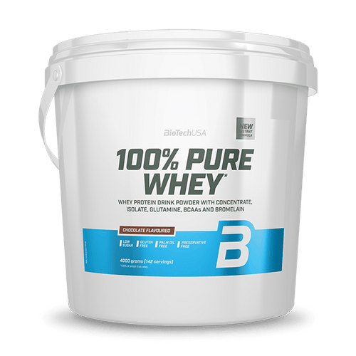 100% Pure Whey tejsavó fehérjepor - 4000 g - BioTechUSA Hungary