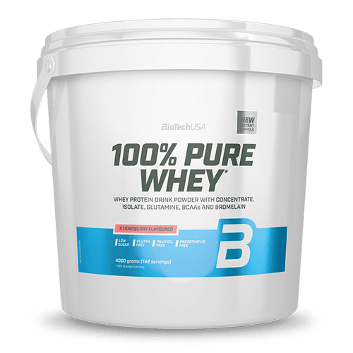 100% Pure Whey tejsavó fehérjepor - 4000 g - BioTechUSA Hungary