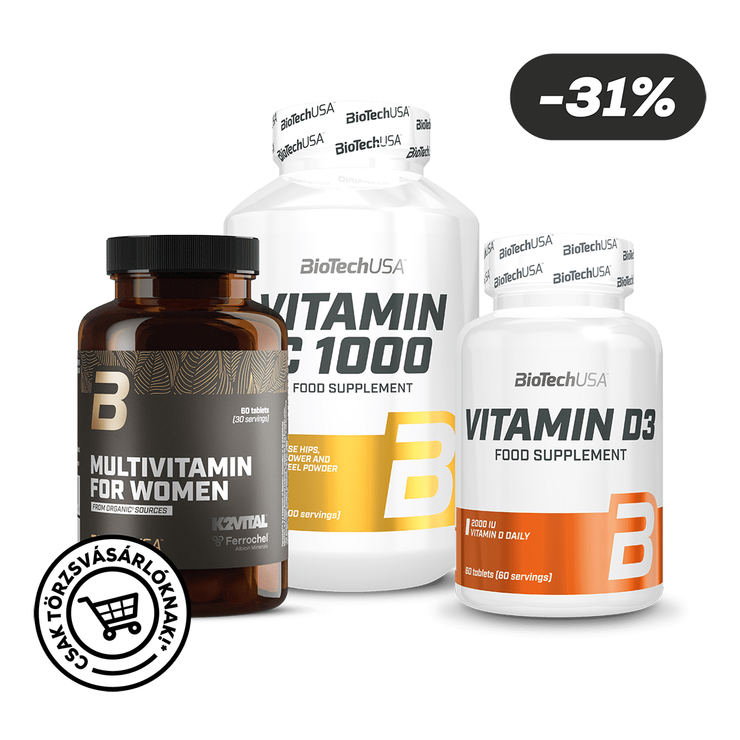 Vitamin C1000 + Vitamin D3 + Multivitamin For Women from organic sources