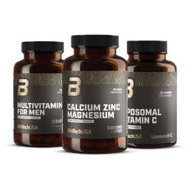 Multivitamin For Men + Calcium Zinc Magnesium + Liposomal Vitamin C from organic sources - BioTechUSA Hungary