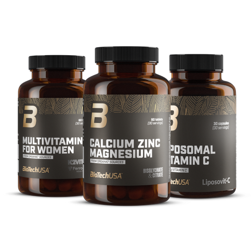 Multivitamin For Women + Calcium Zinc Magnesium + Liposomal Vitamin C from organic sources