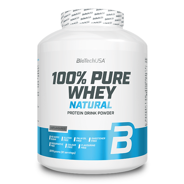 100% Pure Whey Natural tejsavófehérje-koncentrátum italpor - 2270 g